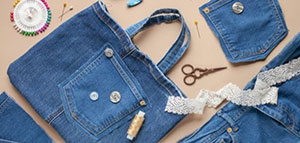 صورة: أفكار لإعادة تدوير ملابس الجينز