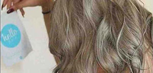 صورة: صبغ الشعر و صبغ الشعر أشقر رمادي زيتي